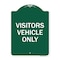 Signmission Reserved Parking Sign Visitor Vehicles Only, Green & White Aluminum Sign, 18" x 24", GW-1824-23013 A-DES-GW-1824-23013 - alternate 1